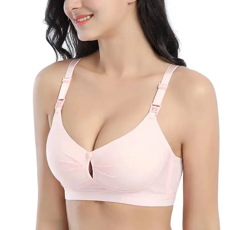 Double-Button Nursing Bra, Wire-Free Postpartum Support